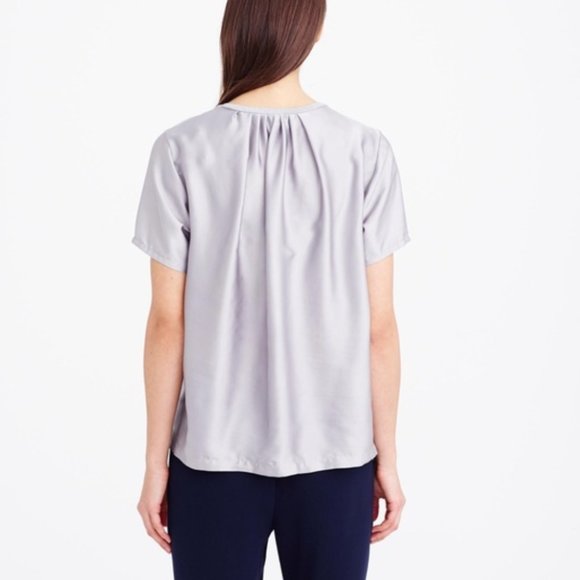 J. Crew Silky Knit Mixed Media Tee - Picture 2 of 6